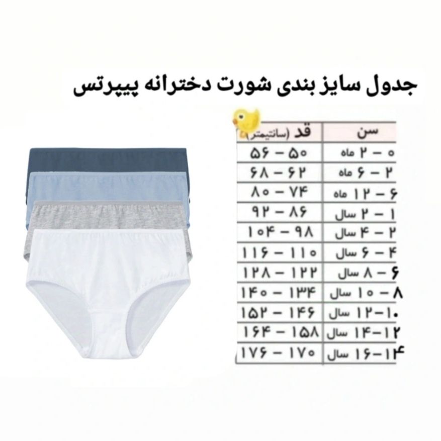 شورت دخترانه پیپرتس مدل Pe414141 مجموعه 4 عددی  -  - 7