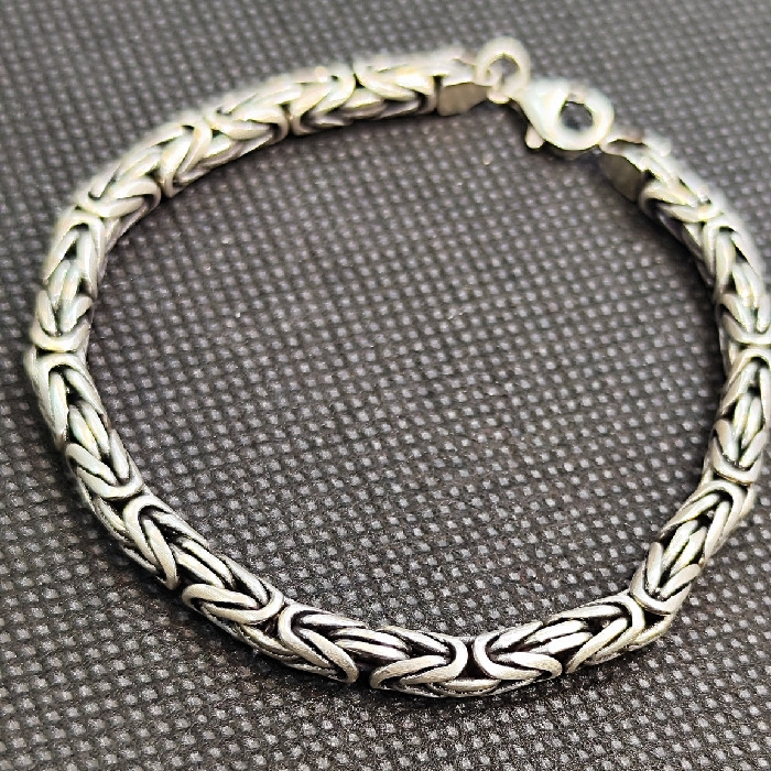 دستبند نقره مردانه مدل مدل کرال سیاه قلم کد 330