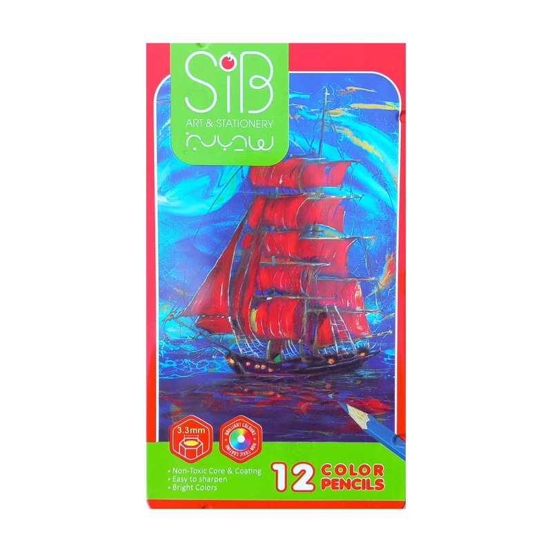 مداد رنگی 12 رنگ سیب کد 3423