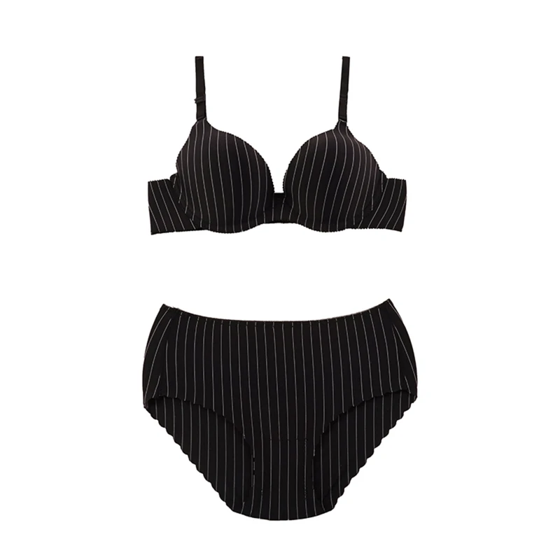 ست شورت و سوتین زنانه مدل اسفنجی لیزری طرح خط دار