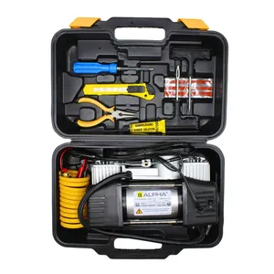 کمپرسور هوا فندکی دوسیلندر حرفه ای 1500 وات آلفا مدل AL-1500 مجموعه 10عددی