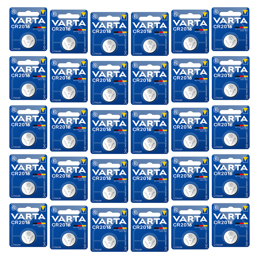 باتری سکه ای وارتا مدل CR 2016 مجموعه 30 عددی