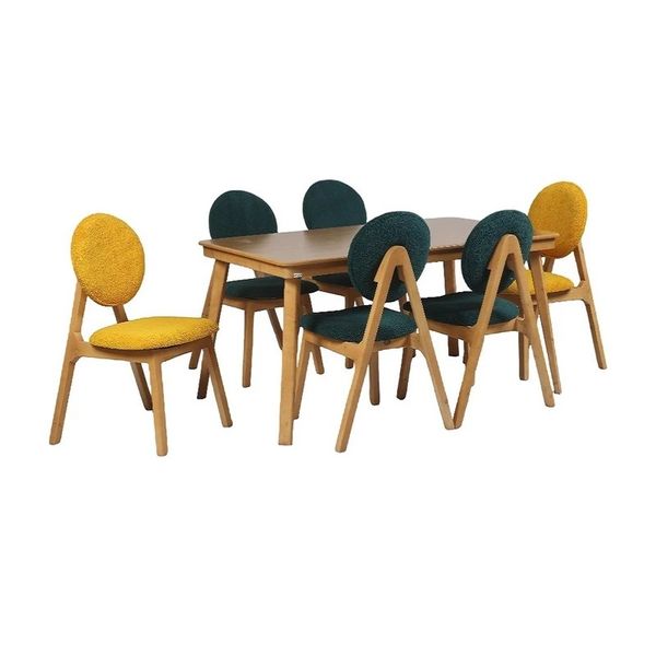 میز و صندلی ناهارخوری شش نفره گروه تولید اسپیناس مدل A-1306