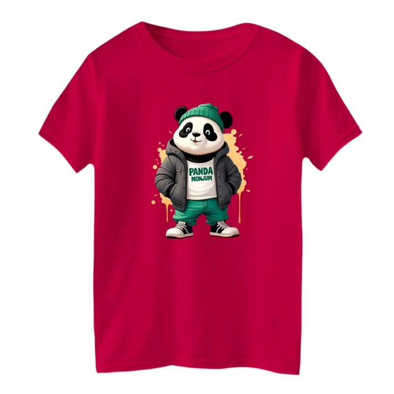 تی شرت آستین کوتاه بچگانه مدل پاندا زمستونی