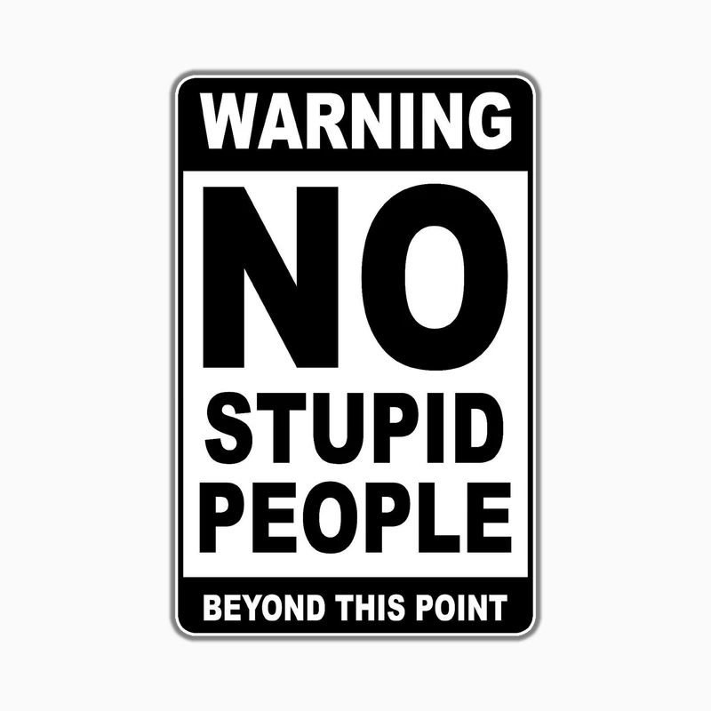 استیکر لپ تاپ و موبایل بووم طرح نوشته مدل Warning کد BM4