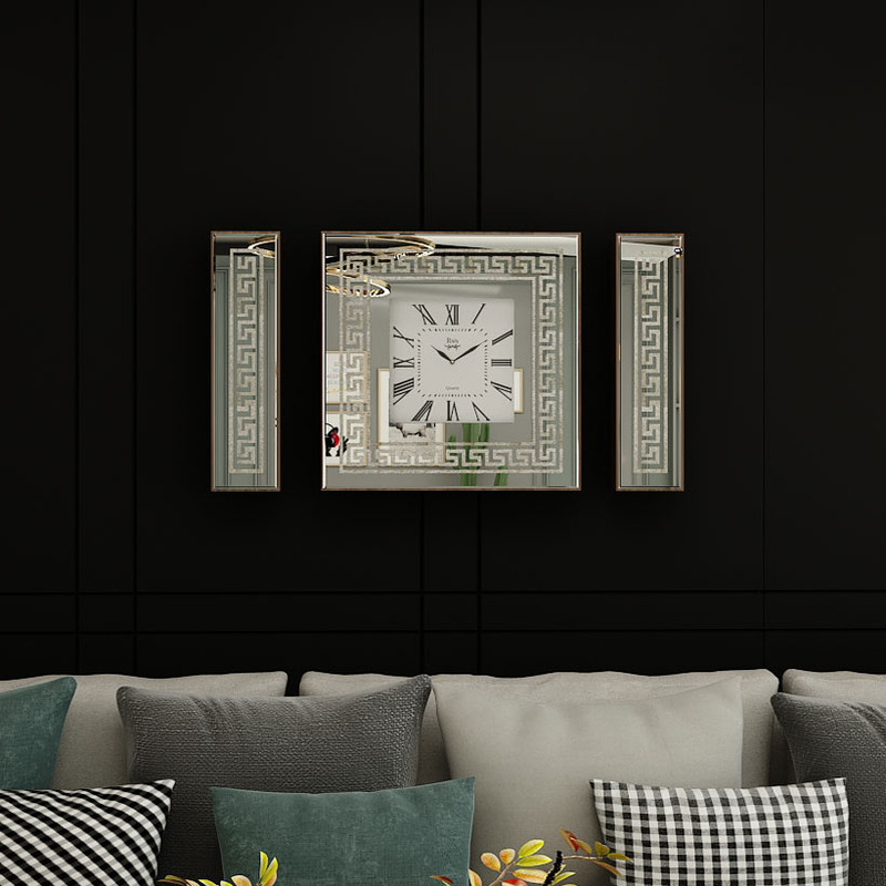 ساعت دیواری مدل اکلیلی کد kl445 بسته سه عددی