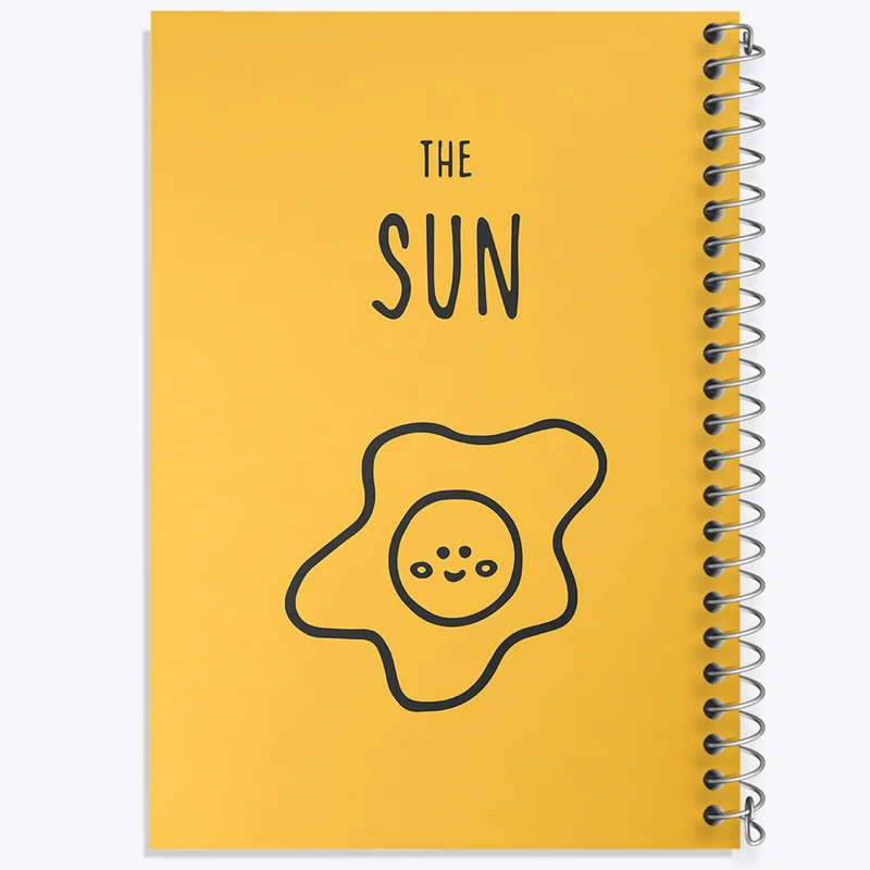 دفتر ژورنال نویسی 50 برگ خندالو مدل نقطه ای طرح The Sun کد N1355