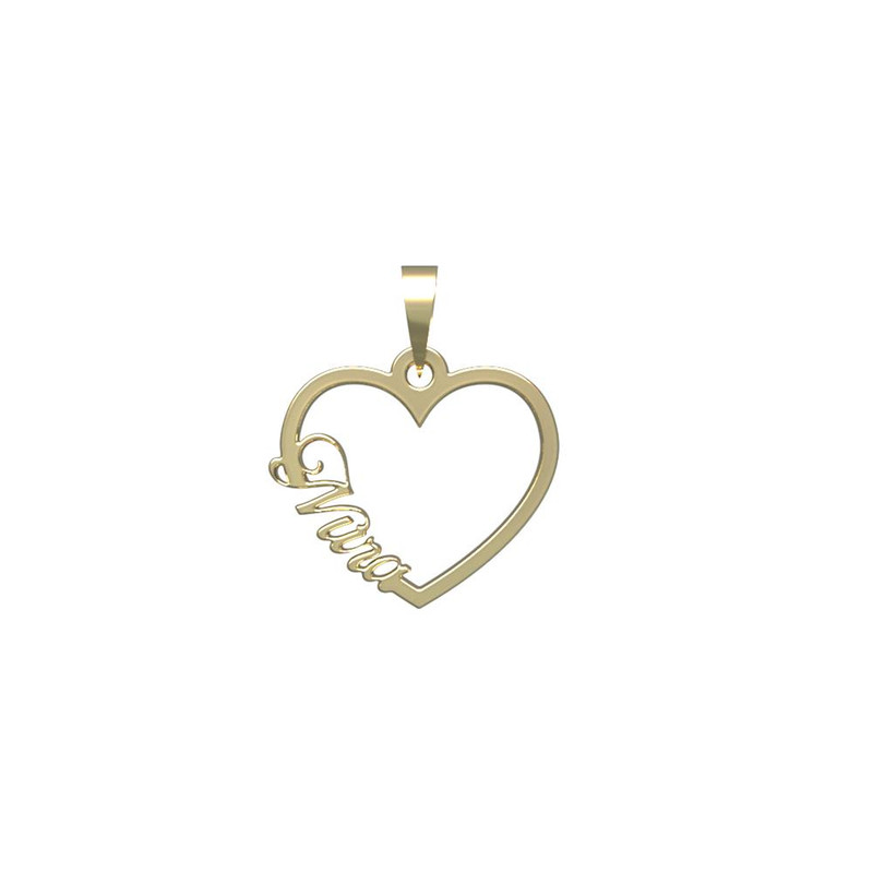 آویز گردنبند طلا 18 عیار زنانه مدوپد مدل اسم نورا nura کد PB1-10532