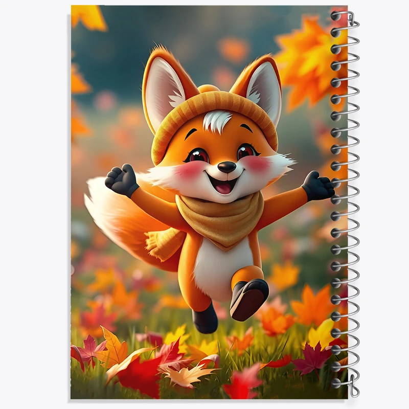 دفتر شطرنجی 50 برگ خندالو طرح روباه بامزه کد F7087