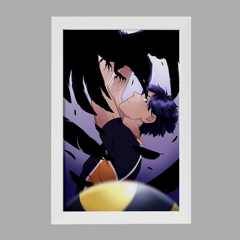 تابلو خندالو مدل انیمه آبشار سرنوشت هایکیو کاگیاما کد F1604