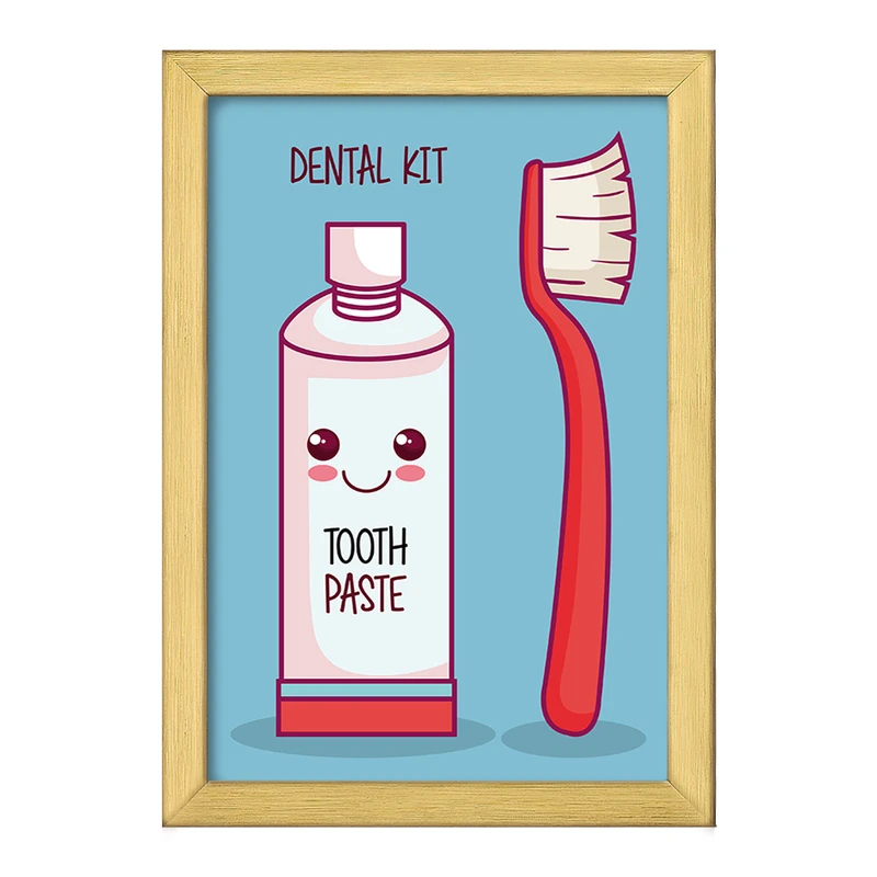 تابلو خندالو طرح دندان و دندان پزشکی کودکانه کد 36699