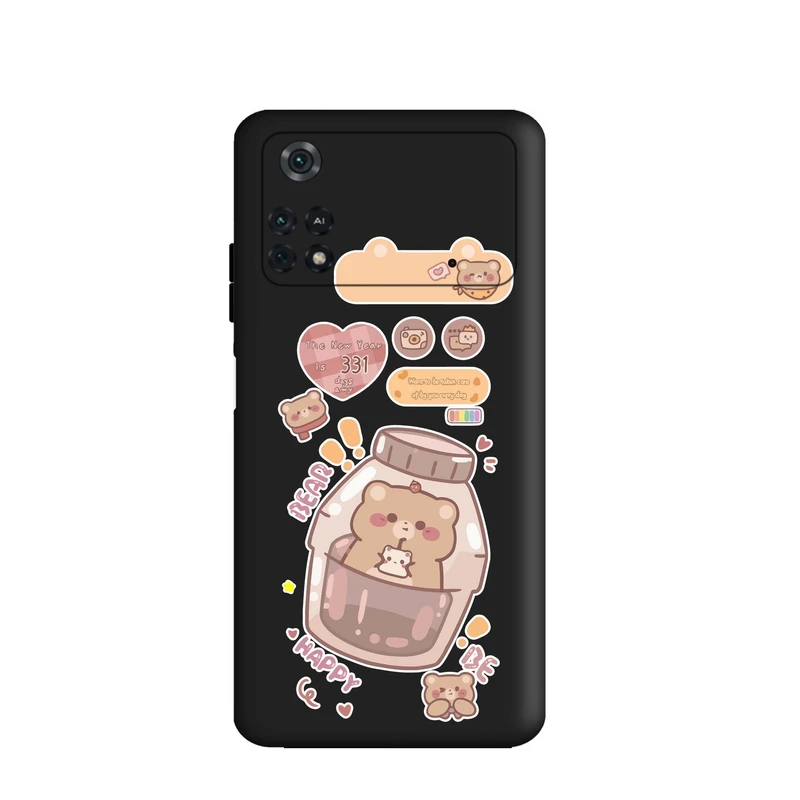 کاور قاب گارد طرح خرسی کد m8176 مناسب برای گوشی موبایل شیائومی Poco M4 Pro 4G