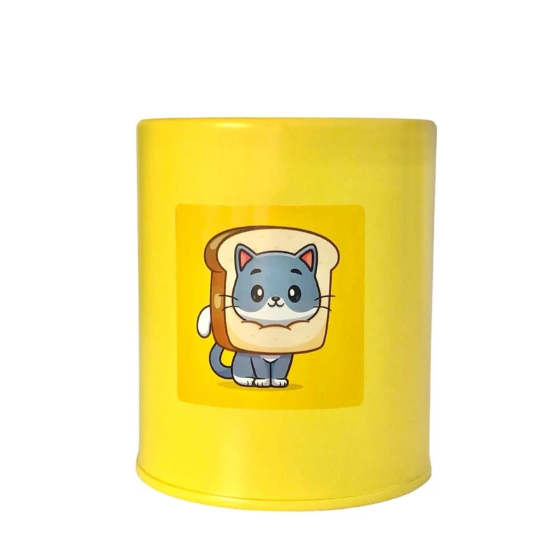 جامدادی رومیزی مدل فلزی طرح پاستلی گربه فانتزی کد 02