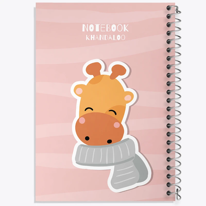 دفتر ژورنال نویسی 50 برگ خندالو مدل نقطه ای طرح زرافه بامزه  کد N950