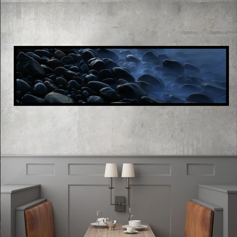 تابلو بکلیت طرح ساحل و سنگ دریا مدل کشیده B-7743
