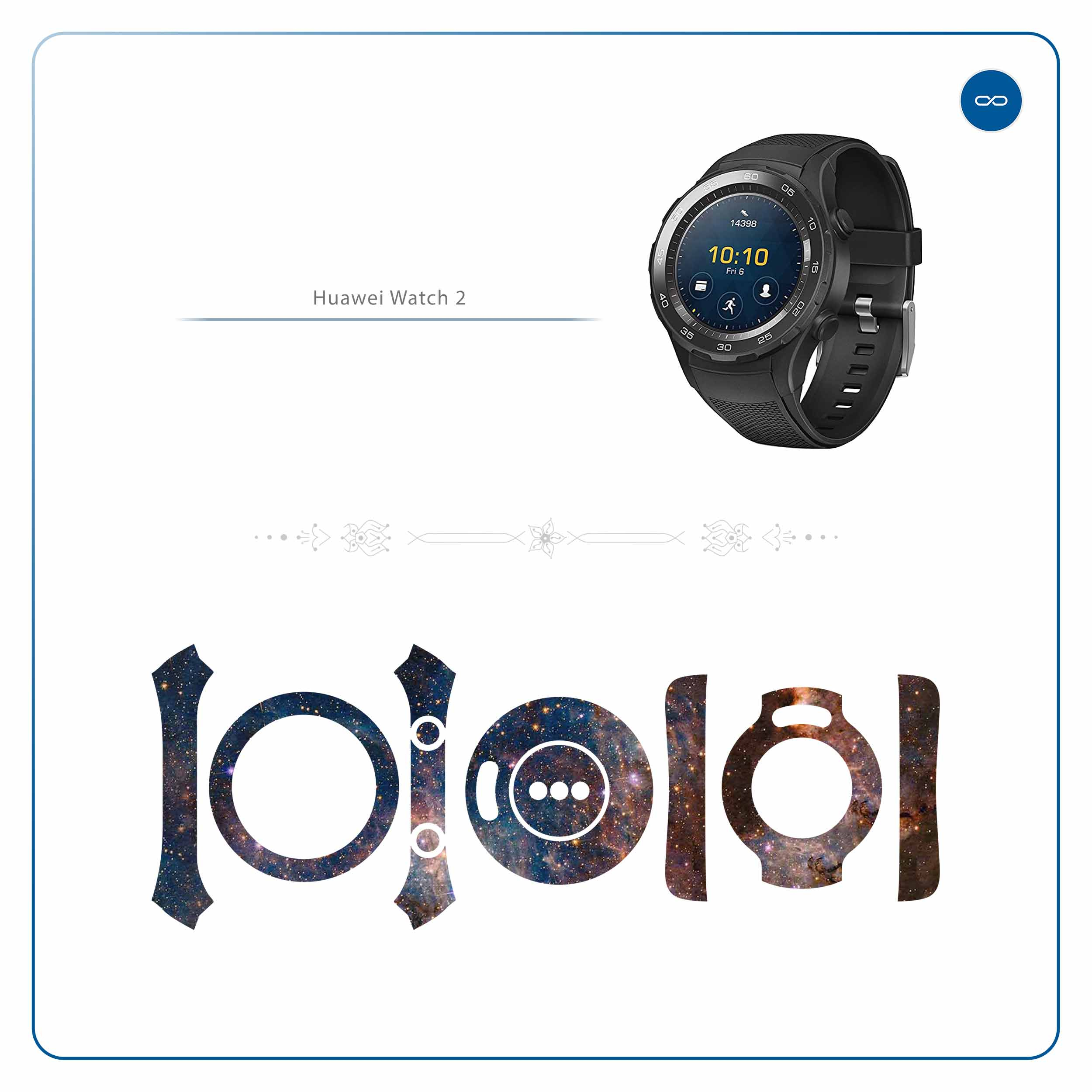 برچسب ماهوت طرح Universe-by-NASA-6 مناسب برای ساعت هوشمند هوآوی Watch 2