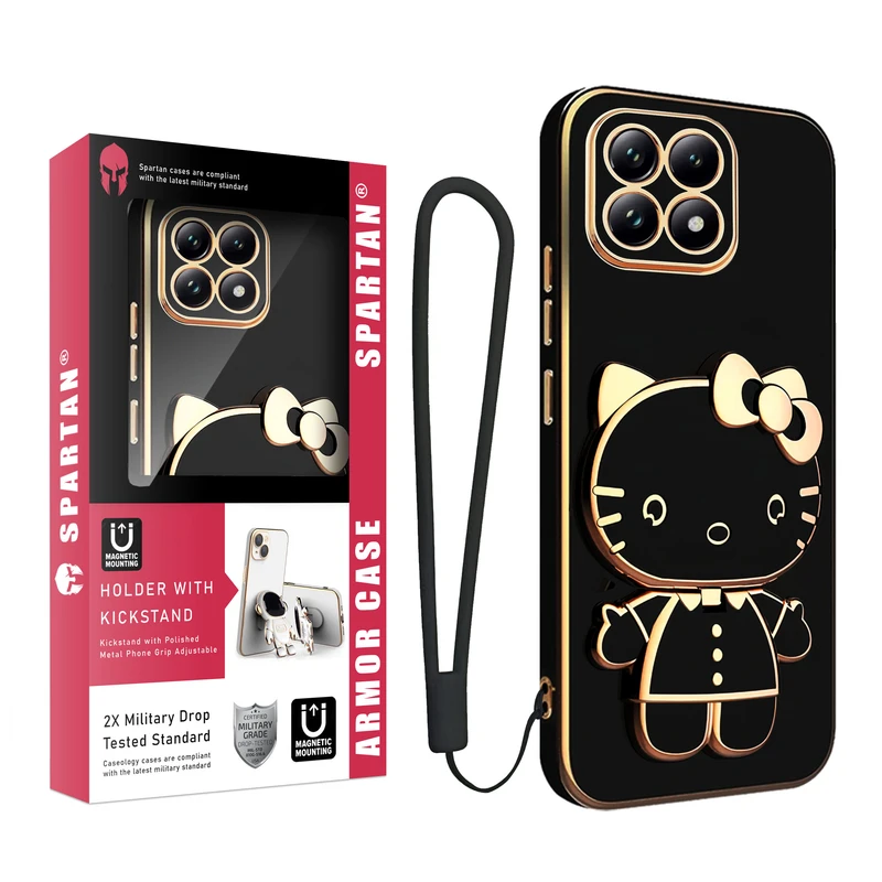 کاور اسپارتان مدل Kitty Strap مناسب برای گوشی موبایل شیائومی Xiaomi 14T به همراه بندآویز
