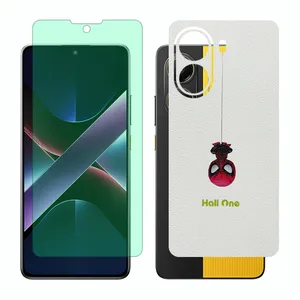 Glass Together model Green light screen protector suitable for Xiaomi Poco X7 Pro mobile phone with back cover sticker