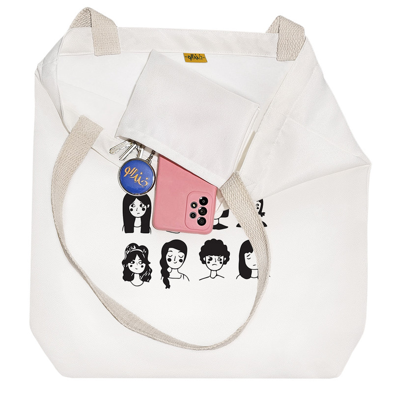 ساک خرید خندالو مدل دخترهای خجالتی کد 8581