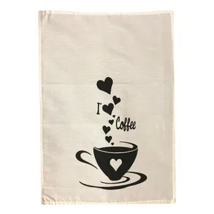 دستمال آشپزخانه طرح I Love Coffee