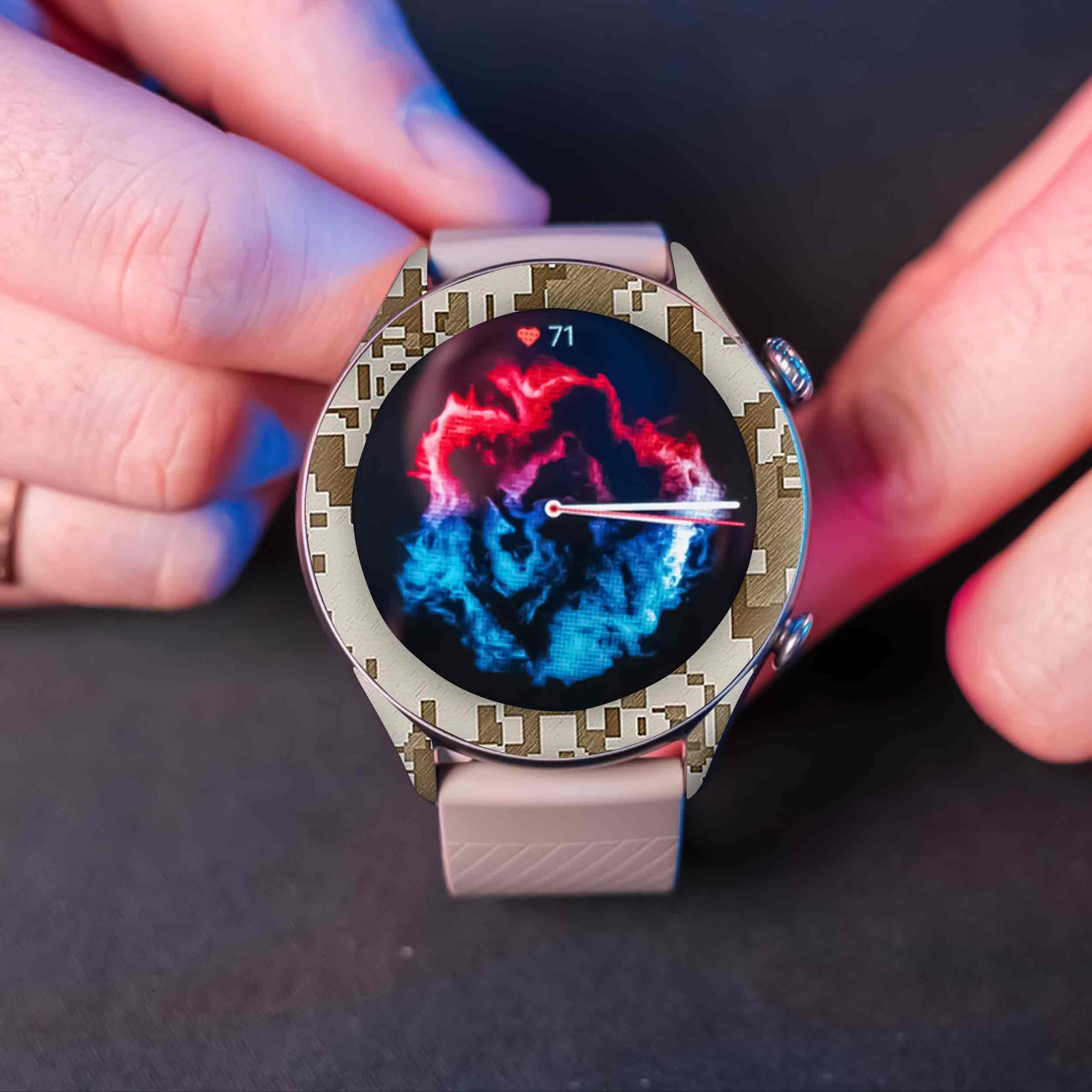 برچسب ماهوت طرح Army-Desert-Pixel مناسب برای ساعت هوشمند آمازفیت GTR 3