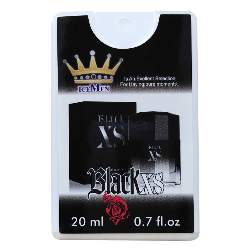 عطر جیبی زنانه آیس من مدل Black XS حجم 20 میلی لیتر