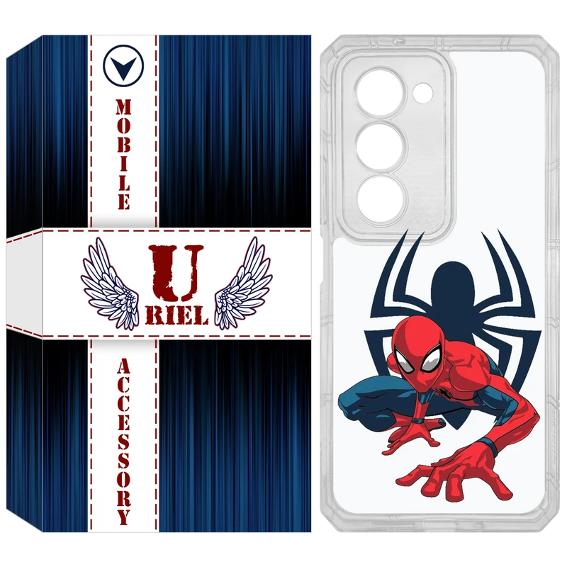 کاور یوریل مدل Clear کد 75 طرح اسپایدرمن مناسب برای گوشی موبایل شیائومی Redmi 15 4G