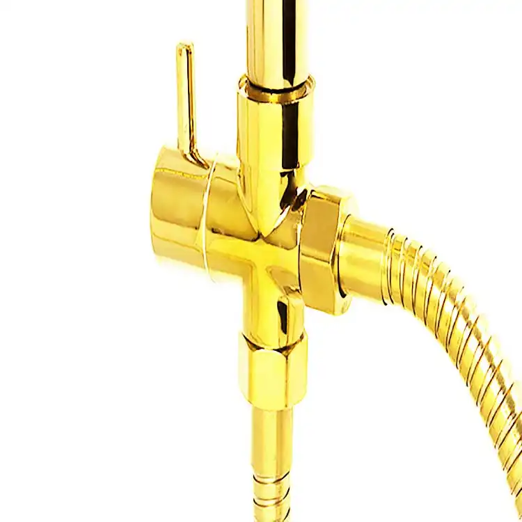 سه راهی دوش حمام مدل برنجی