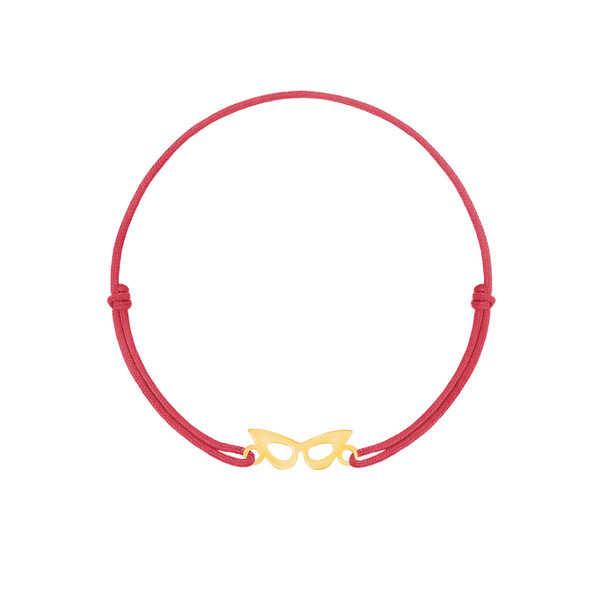 دستبند طلا 18 عیار زنانه پرسته مدل عینک 