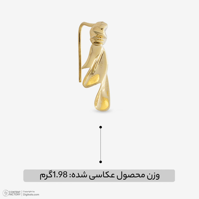گوشواره عصایی طلا 18 عیار زنانه گلدم مدل A-2412-16 - 7