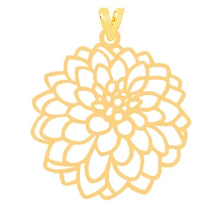 آویز گردنبند طلا 18 عیار زنانه کرابو مدل گل Kr31505