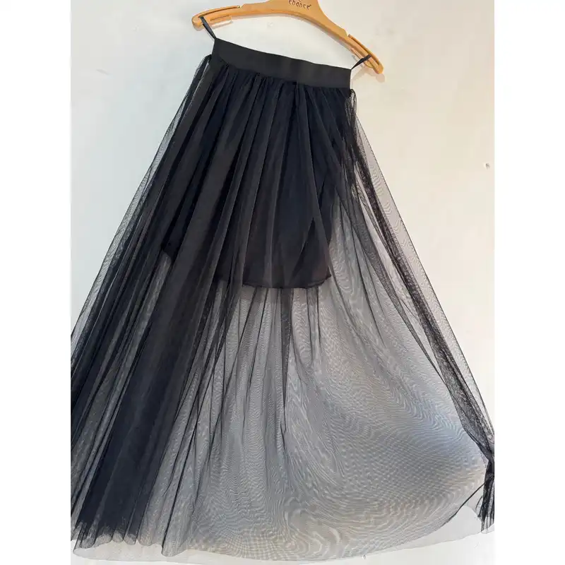 دامن کلوش زنانه مدل تور ساده