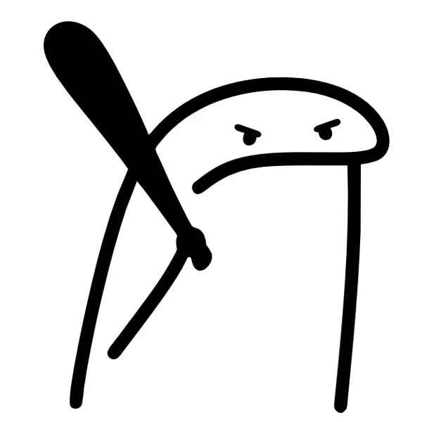 برچسب بدنه خودرو مدل استیکر چماق به دست کد SB019