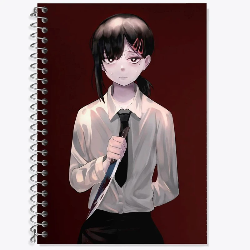 دفتر لغت 50 برگ خندالو مدل ریزه انیمه مرد اره ای Chainsaw Man کد 17891