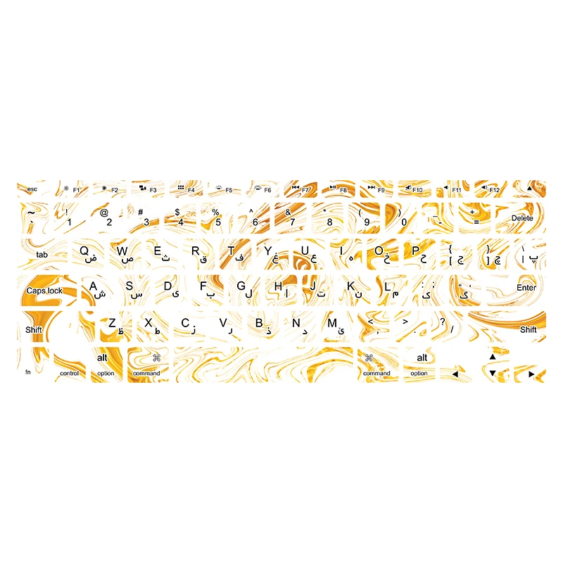 برچسب کیبورد فارسی طرح marble259 مناسب برای مک بوک پرو 13 اینچ 2008