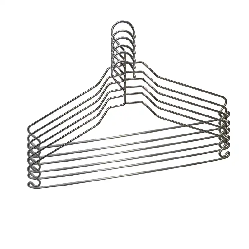 چوب لباسی الماس مدل قلاب دار کد YP-ES05 مجموعه 5 عددی