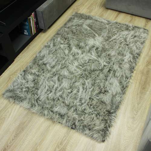 فرش ماشینی شاران هوم طرح خز پرز بلند فانتزی مدل اسفنج دار