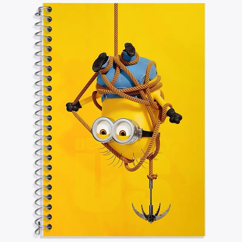دفتر زبان 50 برگ خندالو مدل سه خط طرح مینیون ها (Minions) کد F5914