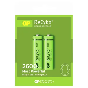 باتری قلمی قابل شارژ جی پی مدل Recyko Plus 2600 بسته دو عددی