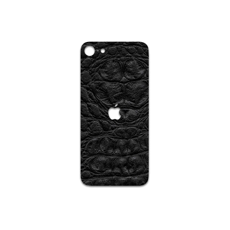 برچسب پوششی ماهوت مدل Black-Crocodile-Leather مناسب برای گوشی موبایل اپل iPhone SE 2022