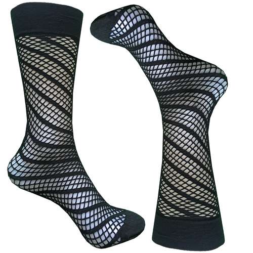 جوراب زنانه دکتر جوراب مدل فیشنت زیر زانو رنگ مشکی