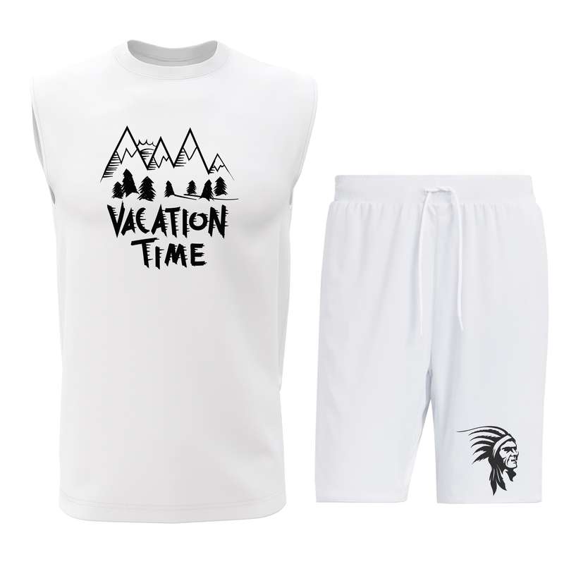 ست تاپ و شلوارک مردانه مدل M091W