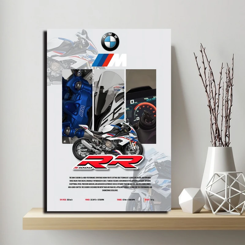 تابلو شاسی بکلیت طرح موتور BMW S1000RR مدل SH-S10744 