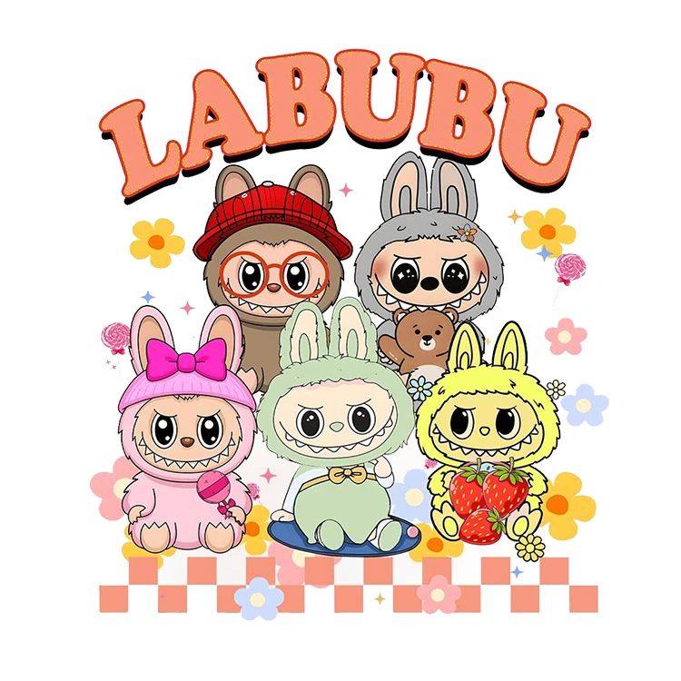 استیکر پارچه و لباس پاد آفرین مدل عروسک لبوبو کد S2161