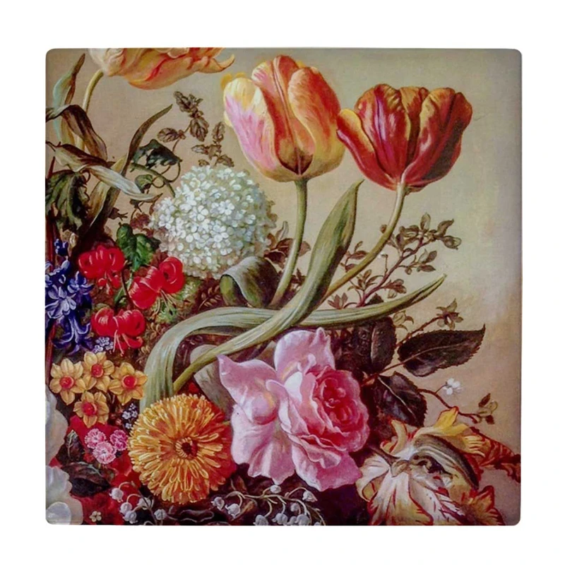 زیر لیوانی  طرح نقاشی گل ها کد    6229729_5854