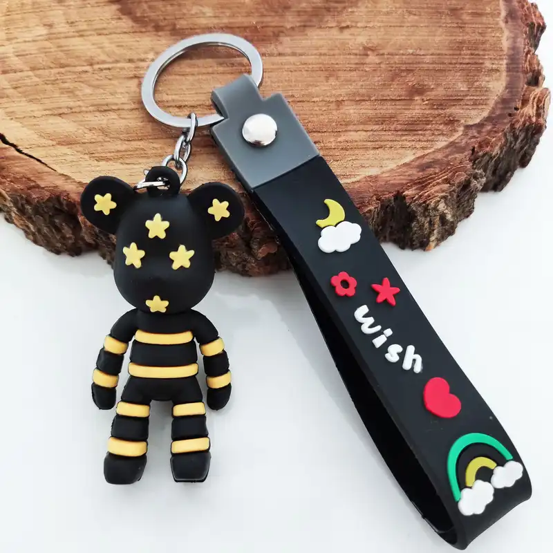 جاکلیدی مدل سیلیکونی طرح خرس و ستاره کد DB21