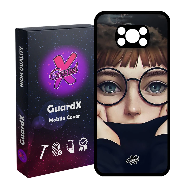 کاور گارد ایکس طرح Girl مدل Glass10040 مناسب برای گوشی موبایل شیائومی Poco X3 Pro