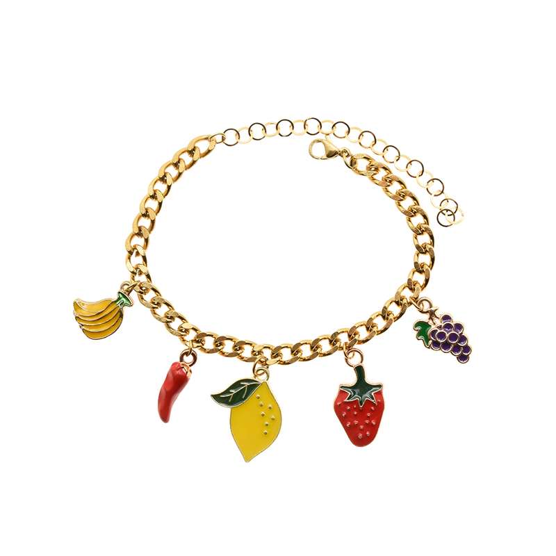 دستبند دخترانه دلنار گالری مدل میوه‌های تابستونی