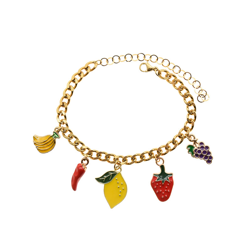 دستبند دخترانه دلنار گالری مدل میوه‌های تابستونی