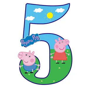    استند رومیزی مدل تولد عدد 5 طرح پپاپیگ کد 655